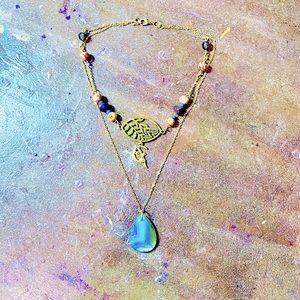 Colorful Layered Agate Fairy Necklace